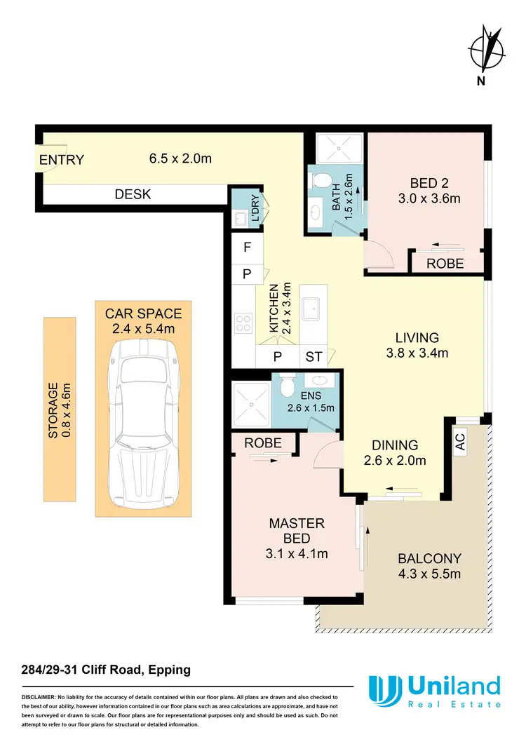Floorplan of Homely apartment listing, 284/29 Cliff Road, Epping NSW 2121