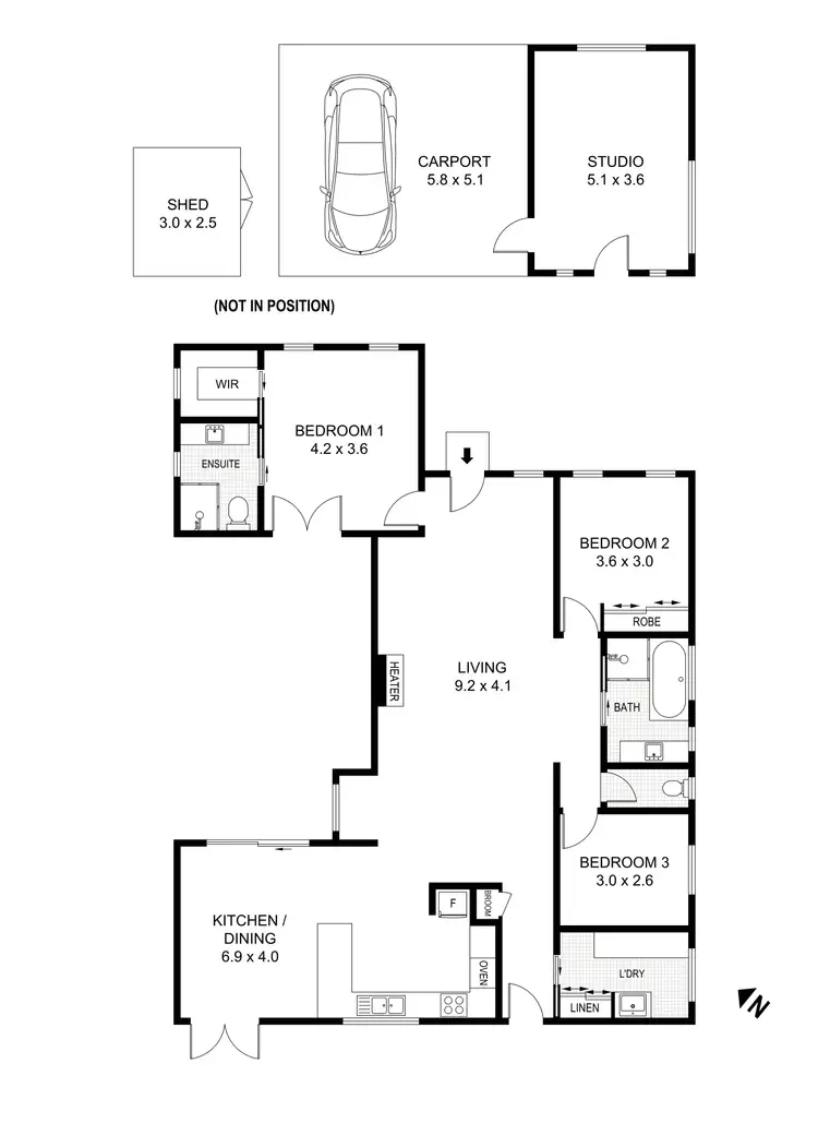 Floorplan of Homely house listing, 3 Bridger Court, Kangaroo Flat VIC 3555