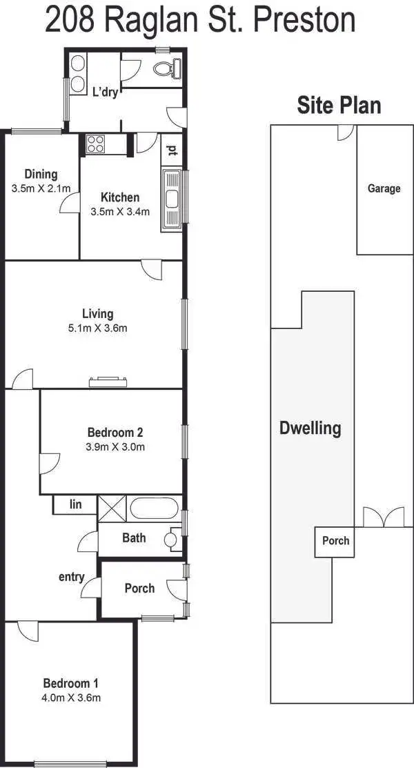 Floorplan of Homely house listing, 208 Raglan Street, Preston VIC 3072