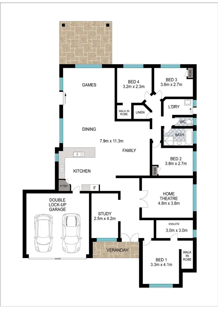 Floorplan of Homely house listing, 10 Stockton Way, Dalyellup WA 6230