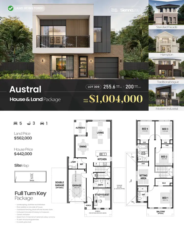 Floorplan of Homely land listing, LOT 309, 8 Eighth Avenue, Austral NSW 2179