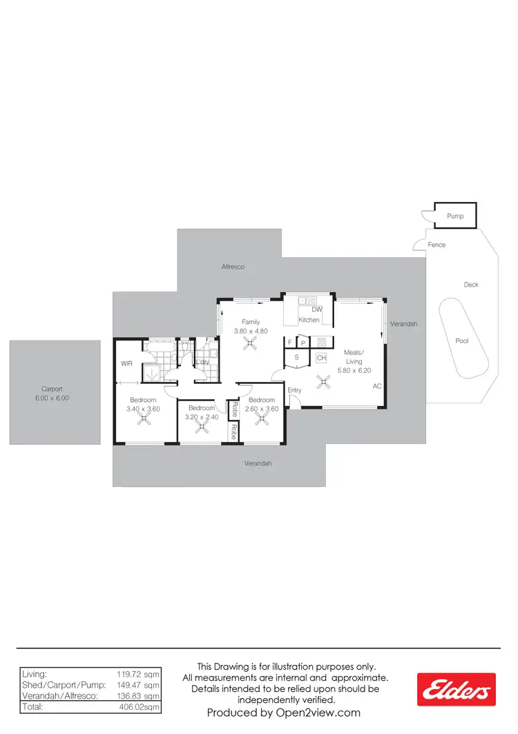 Floorplan of Homely house listing, 350 Spring Gully Road, Clare SA 5453