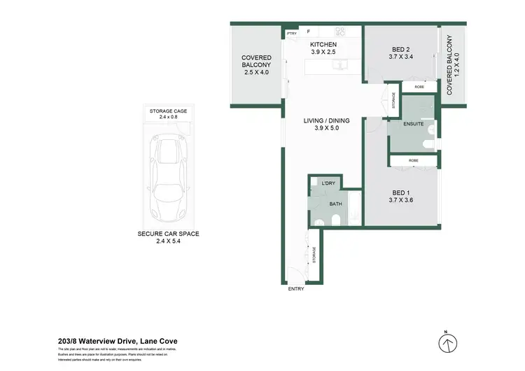 Floorplan of Homely apartment listing, 203/8 Waterview Drive, Lane Cove NSW 2066