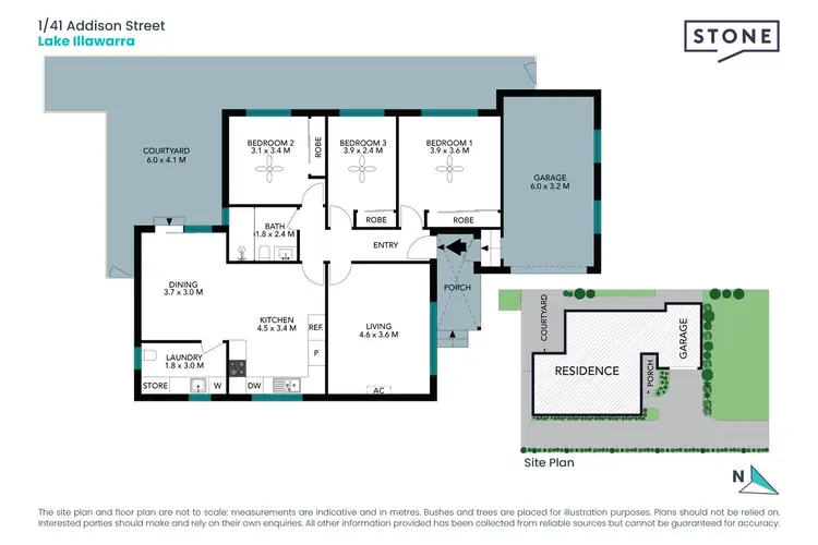 Floorplan of Homely villa listing, 1/41 Addison Avenue, Lake Illawarra NSW 2528