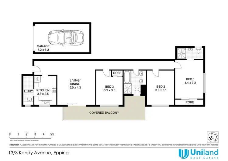 Floorplan of Homely apartment listing, 13/3-5 Kandy Avenue, Epping NSW 2121