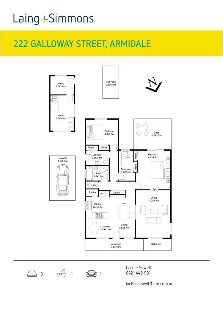 Floorplan of Homely house listing, 222 Galloway Street, Armidale NSW 2350