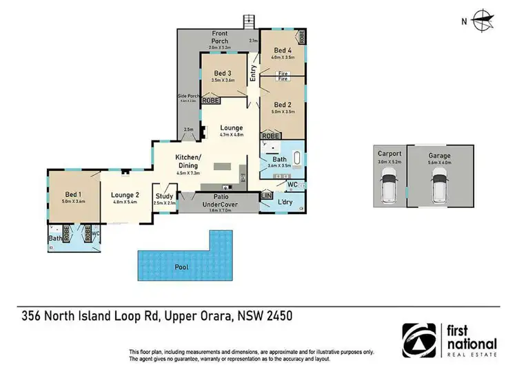 Floorplan of Homely rural property listing, 356 North Island Loop Road, Upper Orara NSW 2450