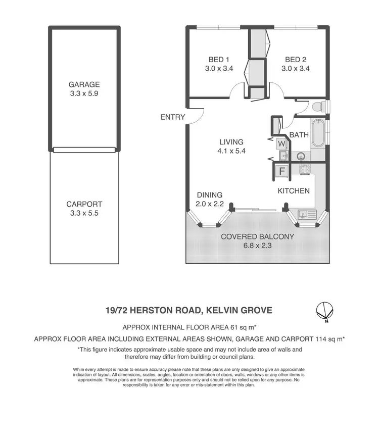 Floorplan of Homely unit listing, 19/72 Herston Road, Kelvin Grove QLD 4059