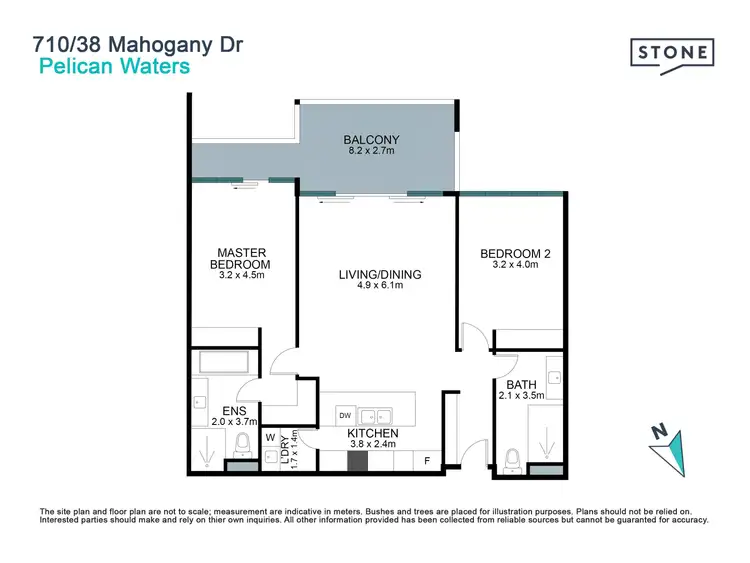Floorplan of Homely unit listing, 710/38 Mahogany Drive, Pelican Waters QLD 4551