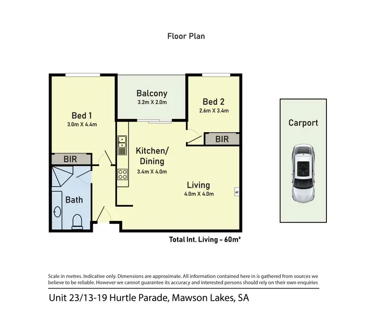 Floorplan of Homely apartment listing, 23/13-19 Hurtle Parade, Mawson Lakes SA 5095