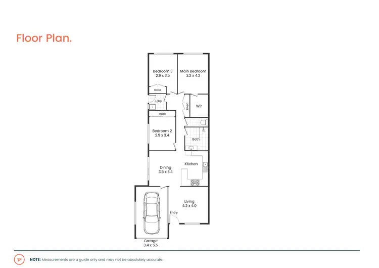 Floorplan of Homely semi-detached listing, 9B George Street, Largs NSW 2320