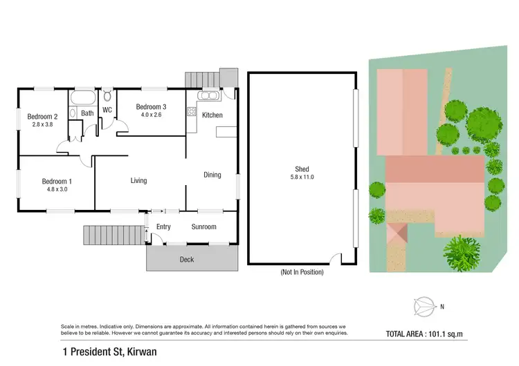 Floorplan of Homely house listing, 1 President Street, Kirwan QLD 4817