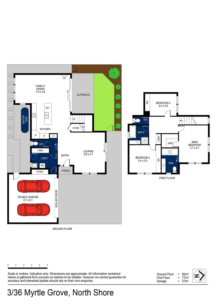 Floorplan of Homely townhouse listing, 3/36 Myrtle Grove, North Shore VIC 3214