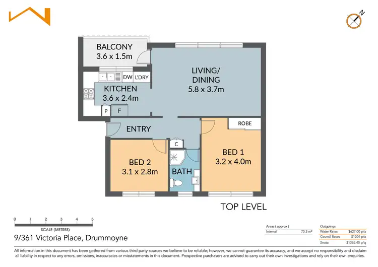 Floorplan of Homely apartment listing, 9/361 Victoria Place, Drummoyne NSW 2047