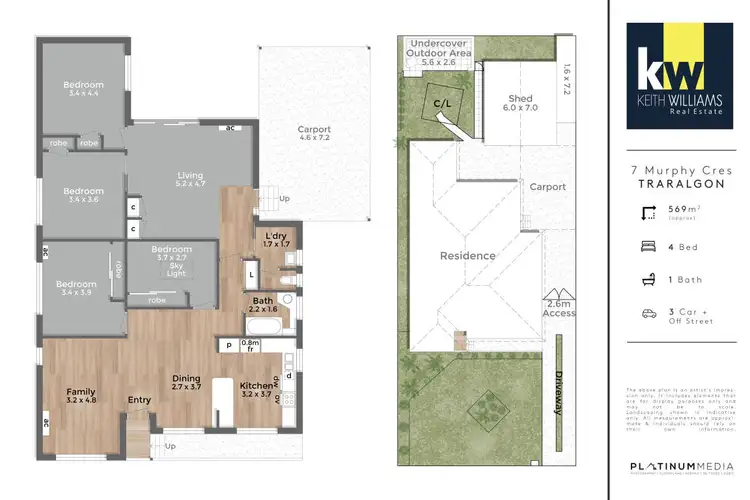 Floorplan of Homely house listing, 7 Murphy Crescent, Traralgon VIC 3844