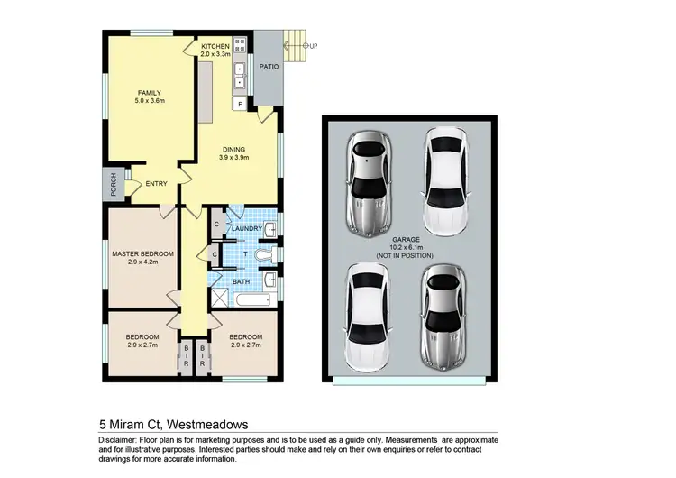 Floorplan of Homely house listing, 5 Miram Court, Westmeadows VIC 3049