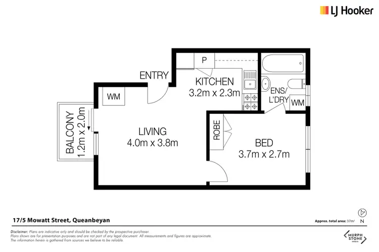 Floorplan of Homely unit listing, 17/5 Mowatt Street, Queanbeyan East NSW 2620