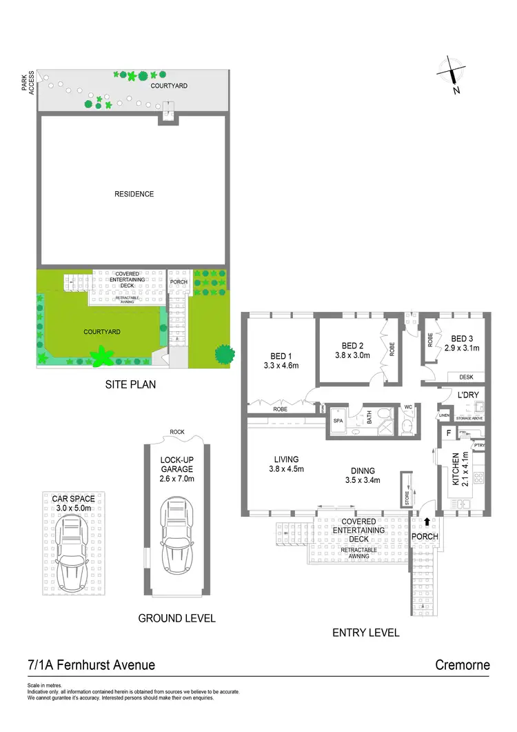 Floorplan of Homely townhouse listing, 7/1A Fernhurst Avenue, Cremorne NSW 2090