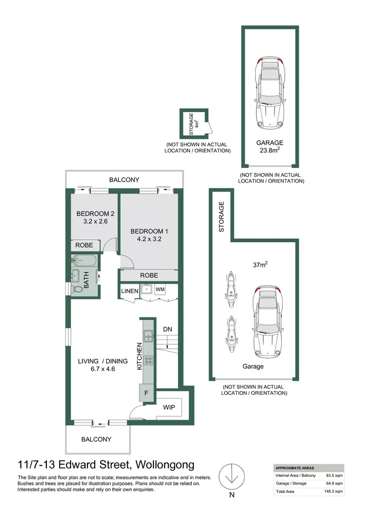 Floorplan of Homely apartment listing, 11/7-13 Edward Street, Wollongong NSW 2500