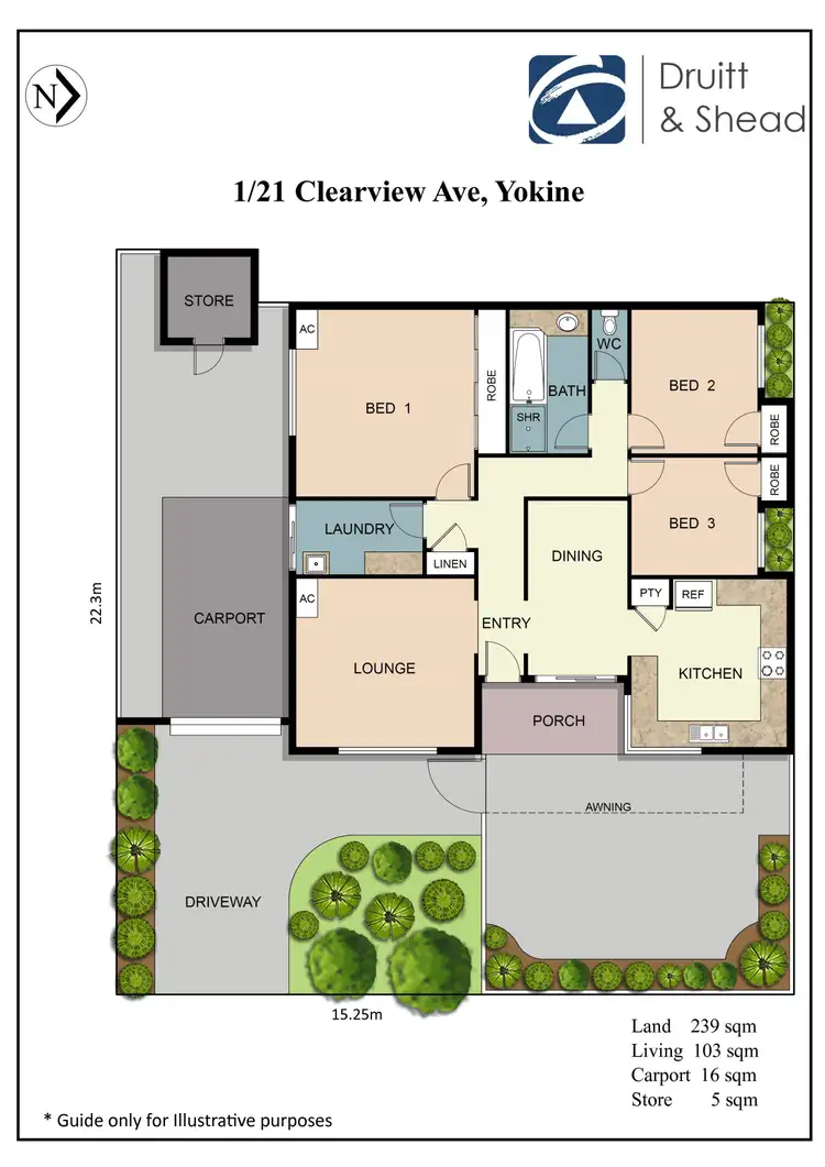 Floorplan of Homely villa listing, 1/21 Clearview Avenue, Yokine WA 6060