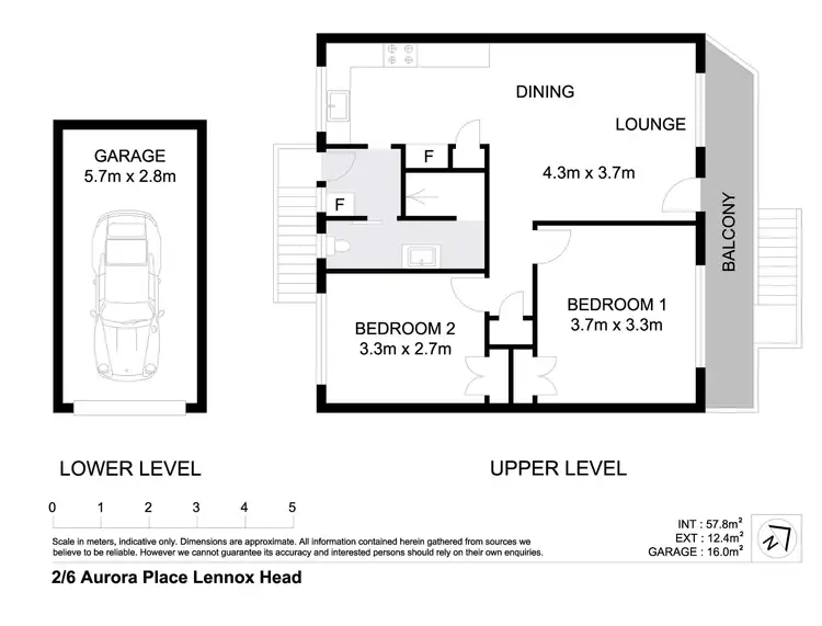 Floorplan of Homely unit listing, 2/6 Aurora Place, Lennox Head NSW 2478