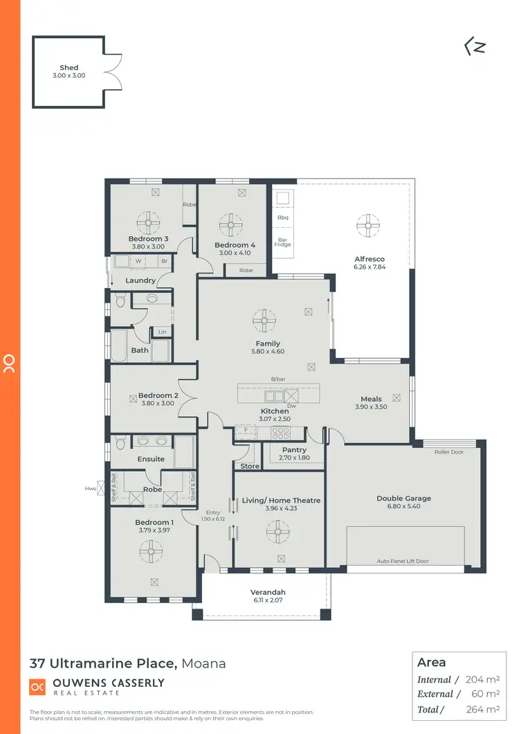 Floorplan of Homely house listing, 37 Ultramarine Place, Moana SA 5169