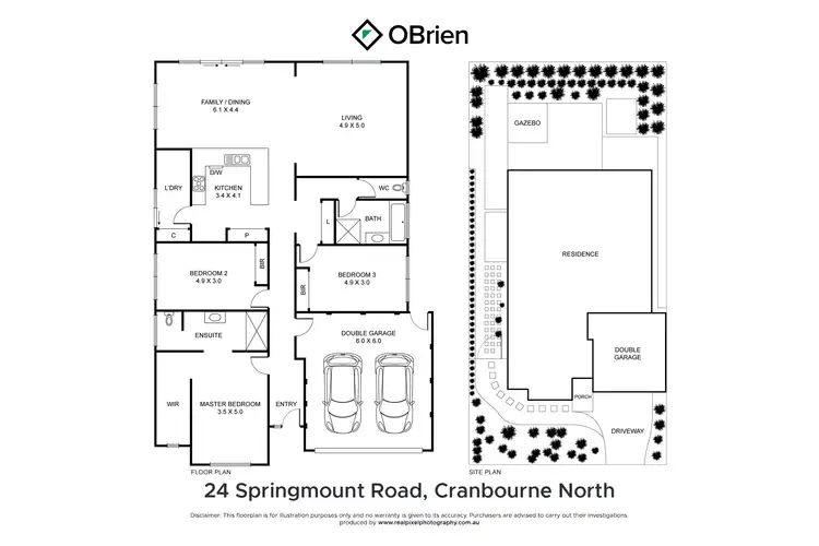 Floorplan of Homely house listing, 24 Springmount Street, Cranbourne North VIC 3977