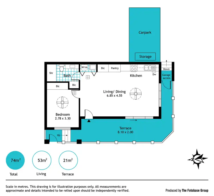 Floorplan of Homely apartment listing, 1/53 Gibson Street, Bowden SA 5007