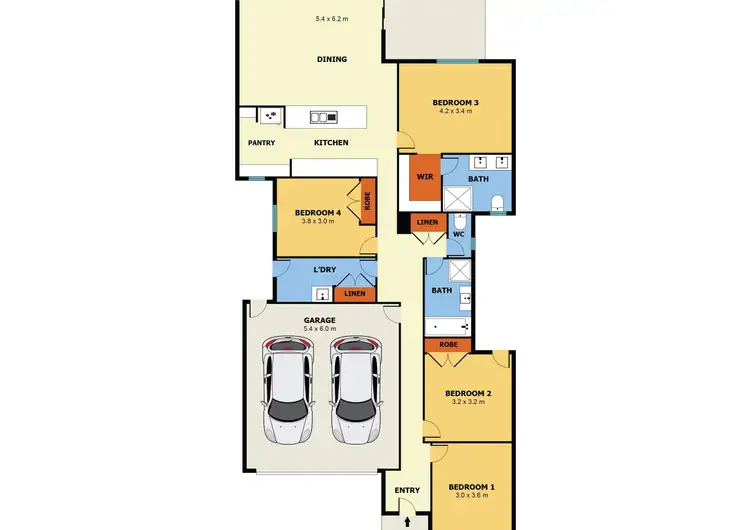 Floorplan of Homely house listing, 43 Flanagan Street, Tarneit VIC 3029