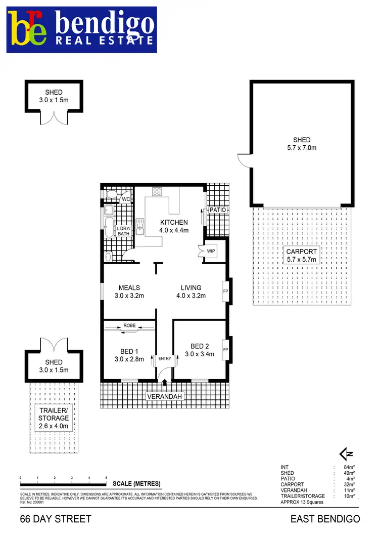 Floorplan of Homely house listing, 66 Day Street, East Bendigo VIC 3550
