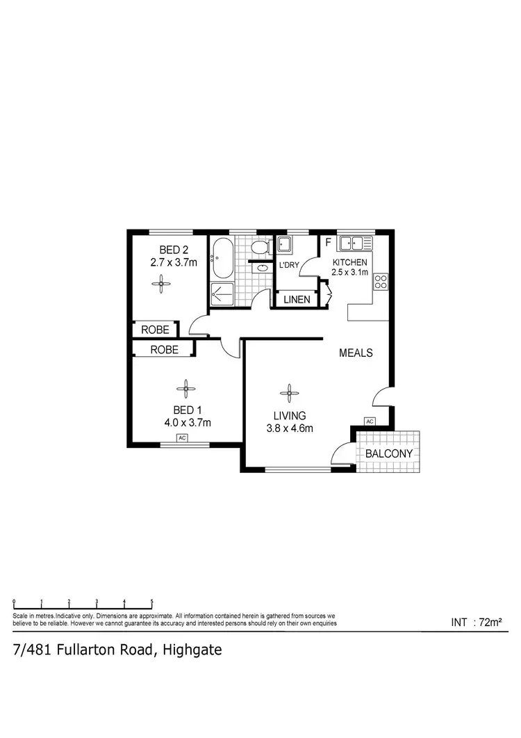 Floorplan of Homely unit listing, 7/481 Fullarton Road, Highgate SA 5063