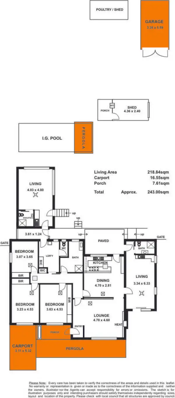 Floorplan of Homely house listing, 58 Warren Avenue, Blair Athol SA 5084