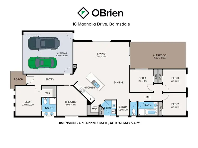 Floorplan of Homely house listing, 18 Magnolia Drive, Bairnsdale VIC 3875