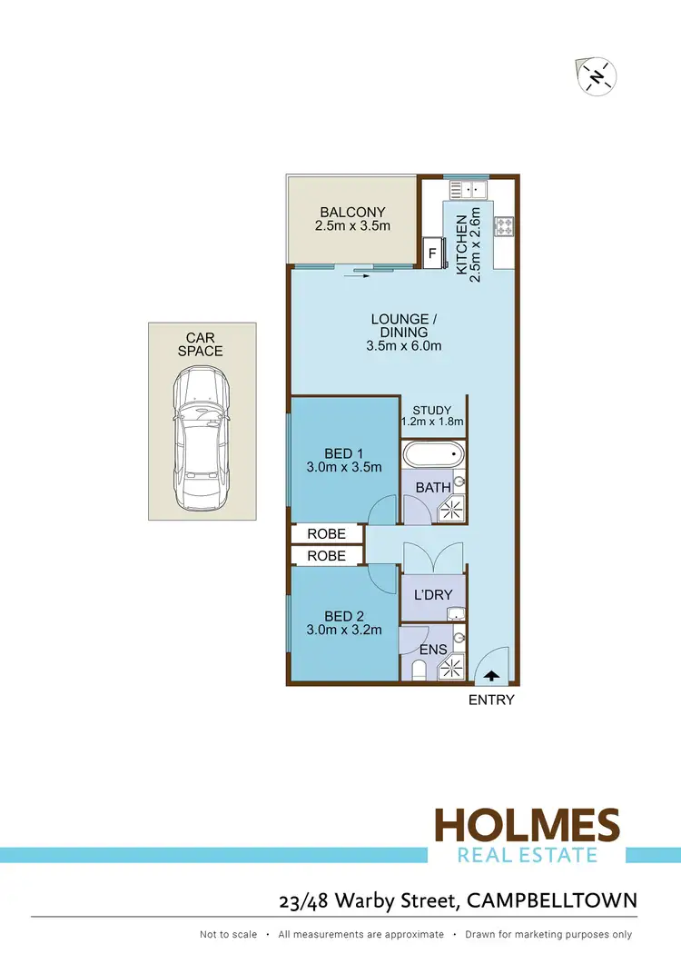 Floorplan of Homely apartment listing, 23/50 Warby Street, Campbelltown NSW 2560