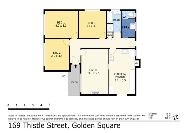 Floorplan of Homely house listing, 169 Thistle Street, Golden Square VIC 3555