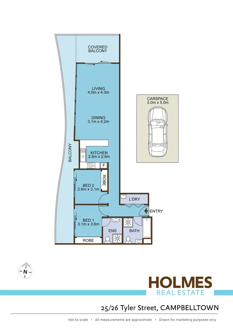 Floorplan of Homely apartment listing, 25/26 Tyler Street, Campbelltown NSW 2560