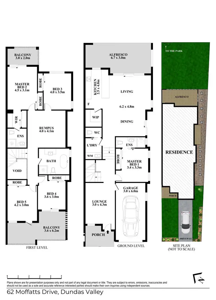Floorplan of Homely semi-detached listing, 62 Moffatts Drive, Dundas Valley NSW 2117