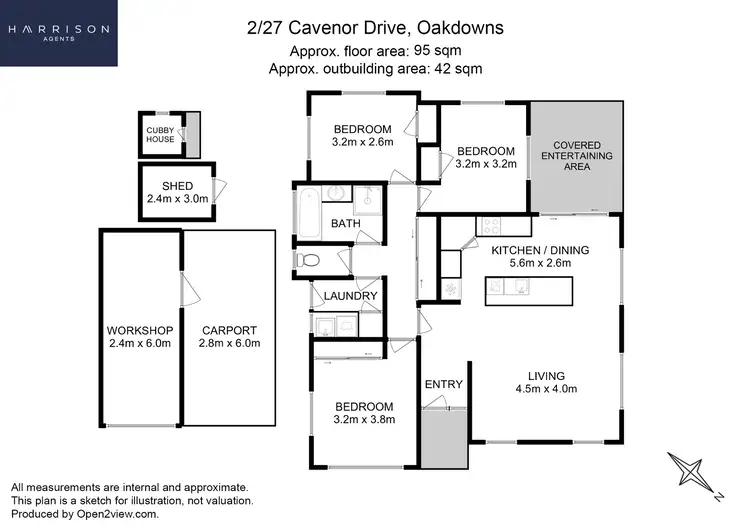 Floorplan of Homely unit listing, 2/27 Cavenor Drive, Oakdowns TAS 7019