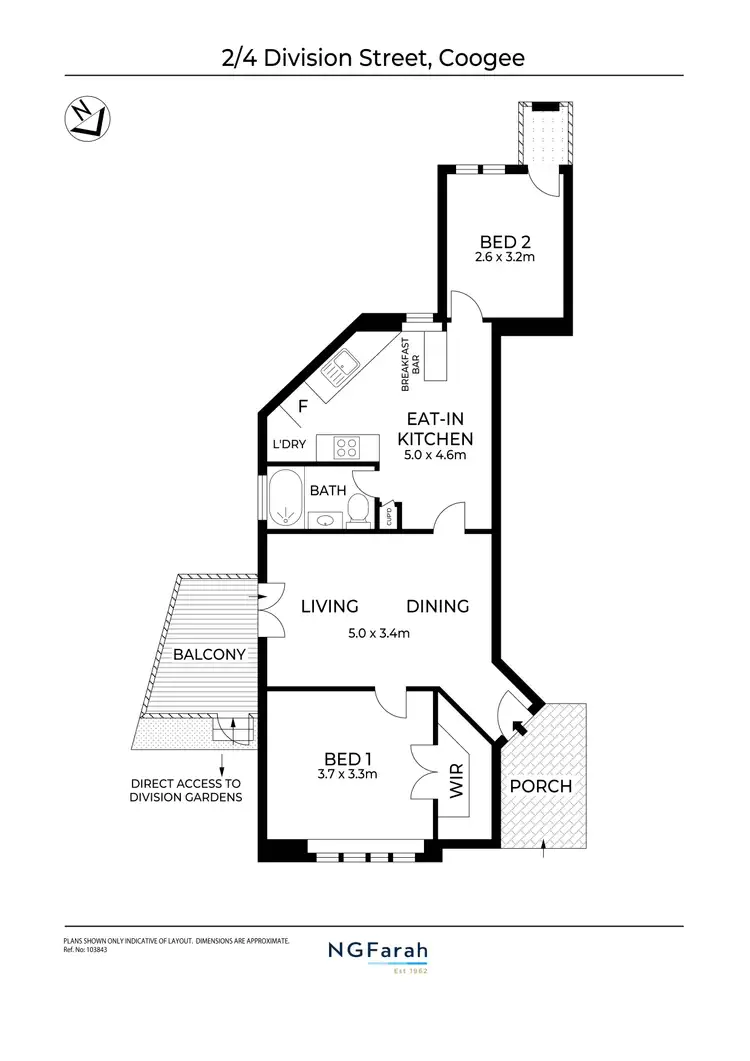 Floorplan of Homely apartment listing, 2/4 Division Street, Coogee NSW 2034