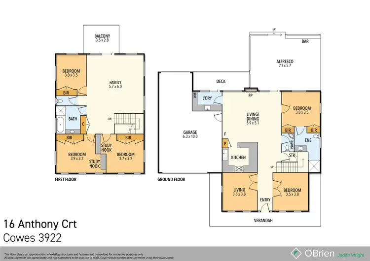 Floorplan of Homely house listing, 16 Anthony Court, Cowes VIC 3922
