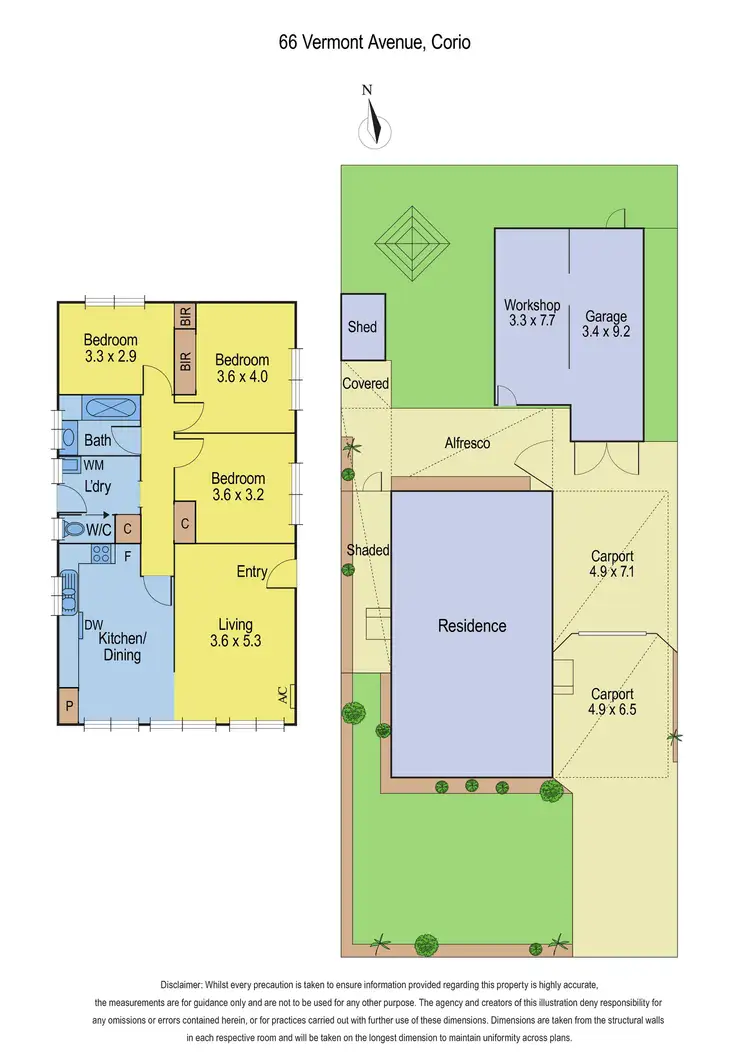 Floorplan of Homely house listing, 66 Vermont Avenue, Corio VIC 3214