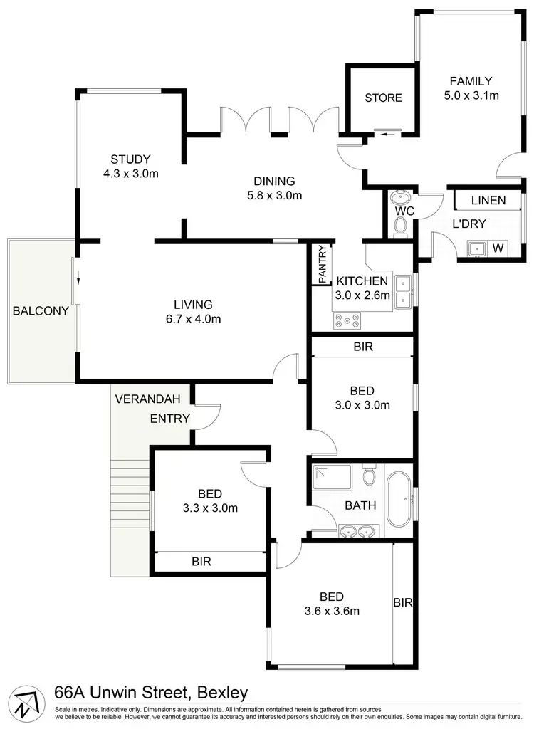 Floorplan of Homely house listing, 66A Unwin Street, Bexley NSW 2207