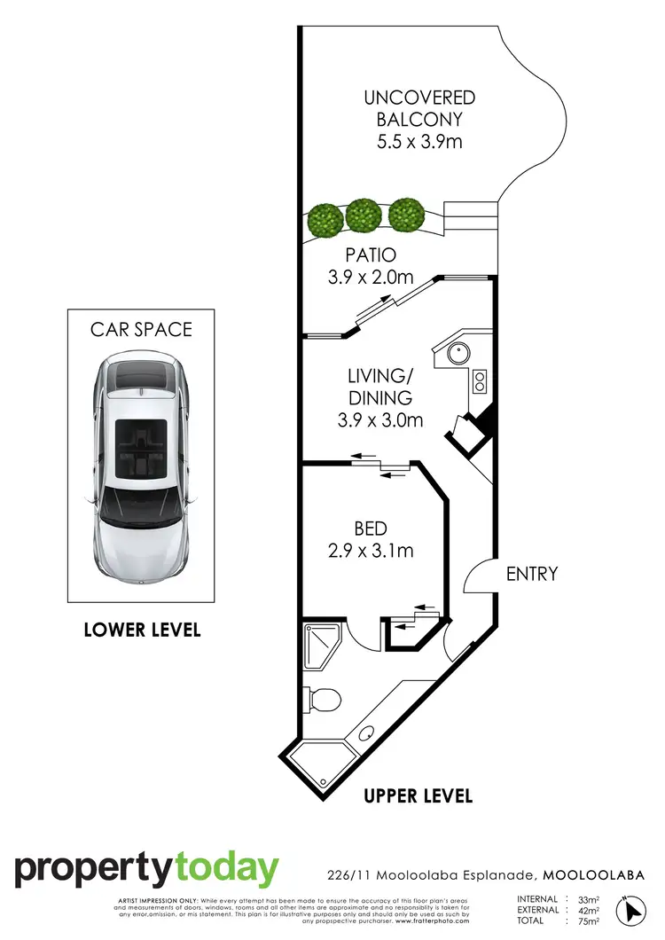 Floorplan of Homely unit listing, 226/11 Mooloolaba Esplanade, Mooloolaba QLD 4557