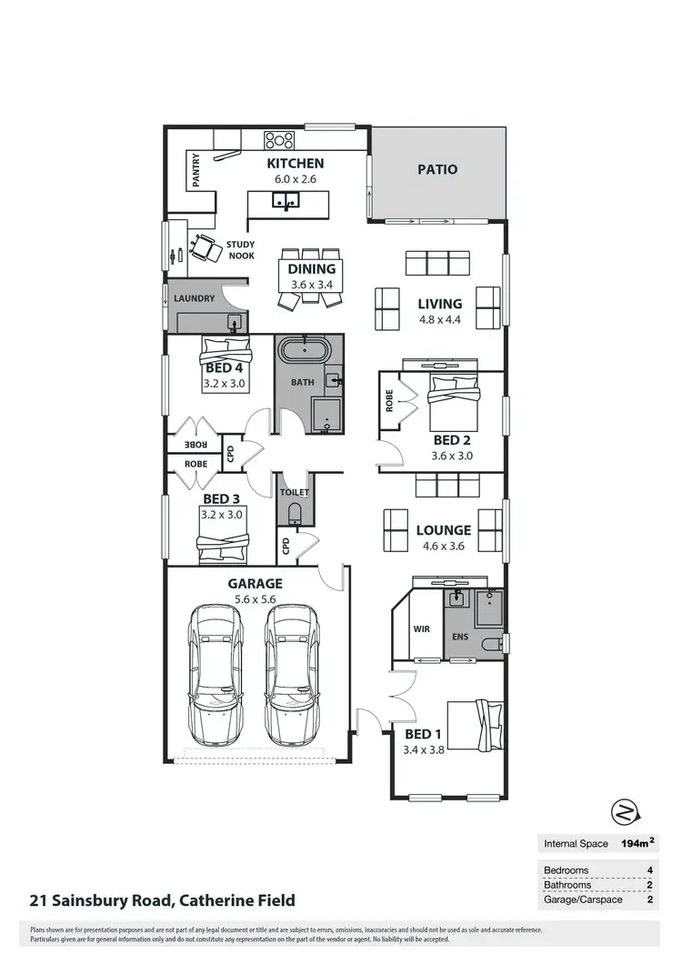 Floorplan of Homely house listing, 21 Sainsbury Road, Catherine Field NSW 2557