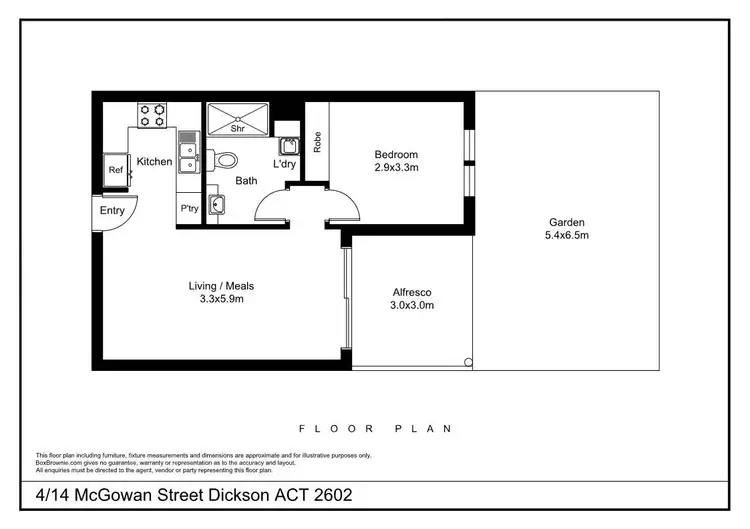 Floorplan of Homely apartment listing, 4/14 McGowan Street, Dickson ACT 2602