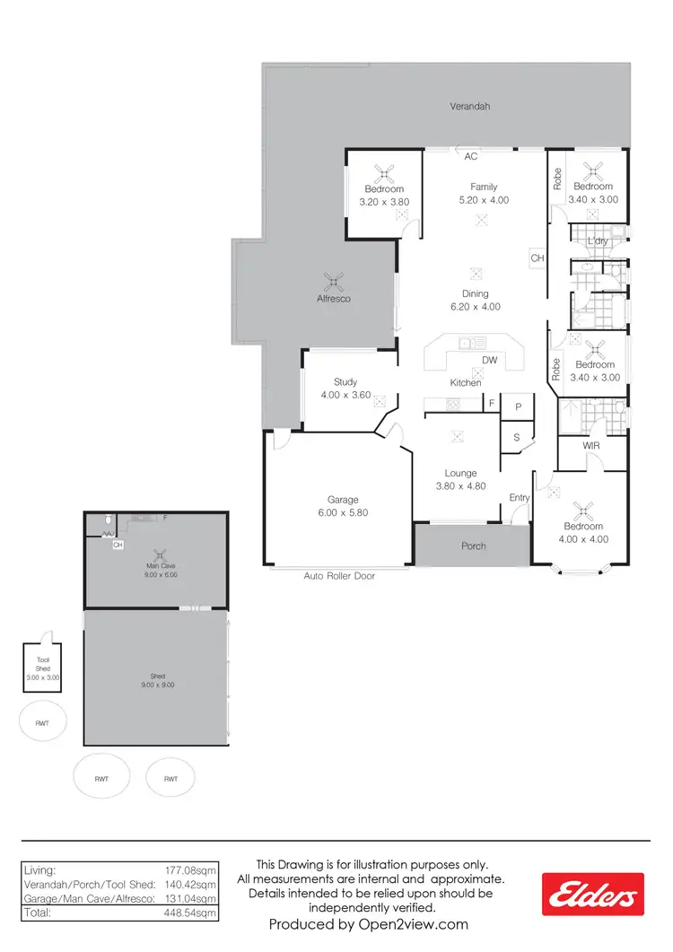 Floorplan of Homely rural property listing, 8307 Horrocks Highway, Gillentown SA 5453