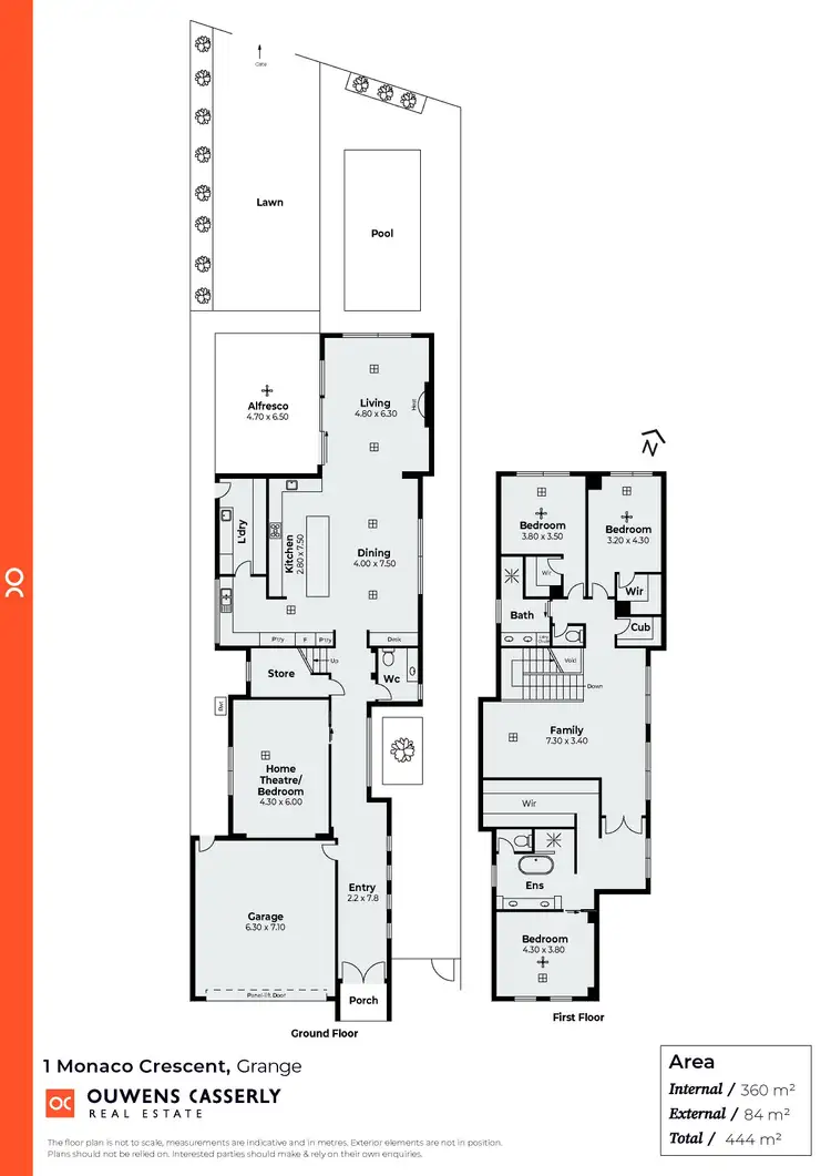Floorplan of Homely house listing, 1 Monaco Crescent, Grange SA 5022