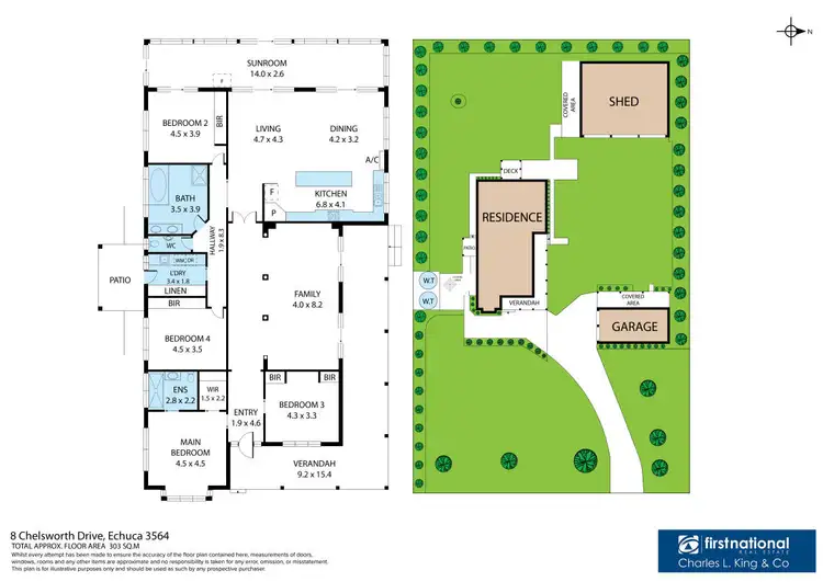 Floorplan of Homely house listing, 8 Chelsworth Drive, Echuca VIC 3564