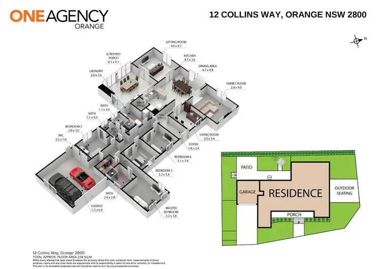 Floorplan of Homely house listing, 12 Collins Way, Orange NSW 2800