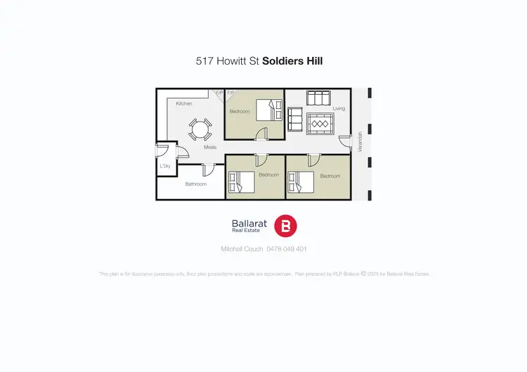 Floorplan of Homely house listing, 517 Howitt Street, Soldiers Hill VIC 3350